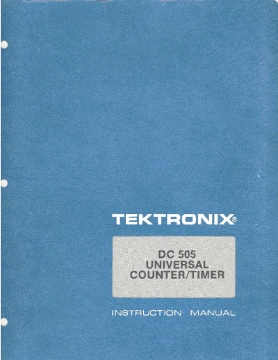 Tektronix DC505   Tektronix DC505 .pdf