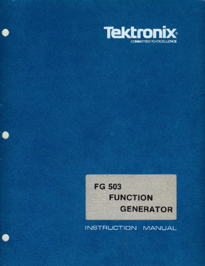 Tektronix FG503   Tektronix FG503 .pdf