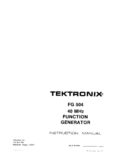 Tektronix FG504-IM  Tektronix FG504-IM.pdf