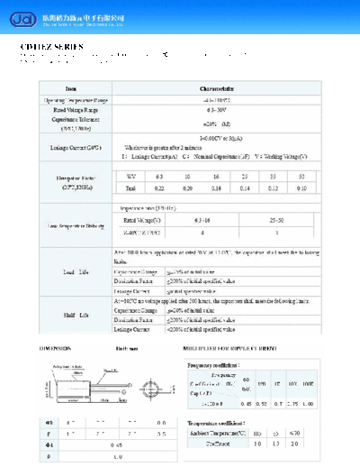 J.d [Gree] J.d [radial thru-hole] CD11EZ Series  . Electronic Components Datasheets Passive components capacitors J.d [Gree] J.d [radial thru-hole] CD11EZ Series.pdf