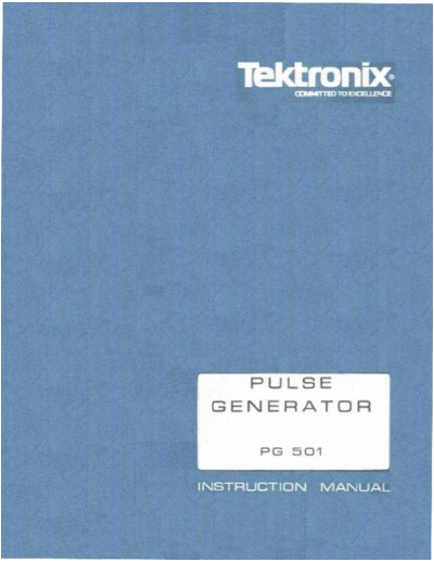 Tektronix PG501   Tektronix PG501 .pdf