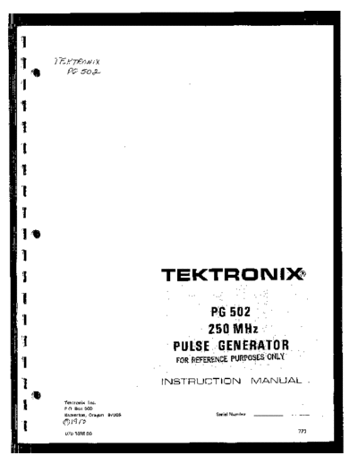 Tektronix PG502  Tektronix PG502.pdf