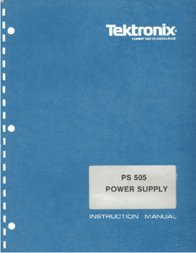 Tektronix PS505   Tektronix PS505 .pdf