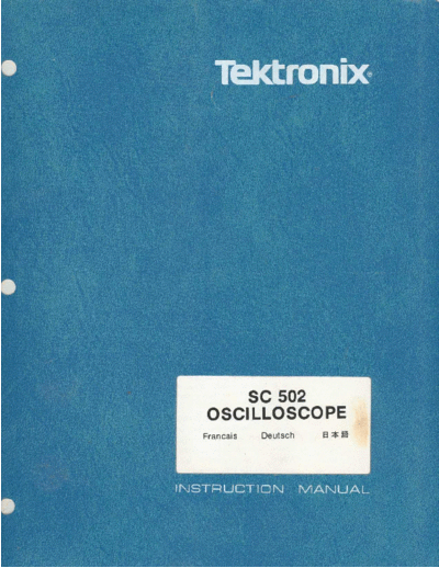 Tektronix SC502   Tektronix SC502 .pdf