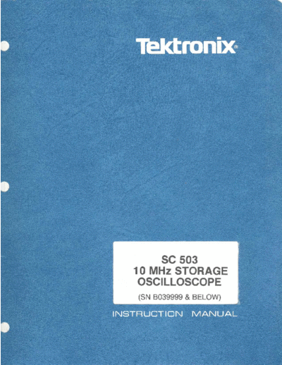 Tektronix SC503   Tektronix SC503 .pdf