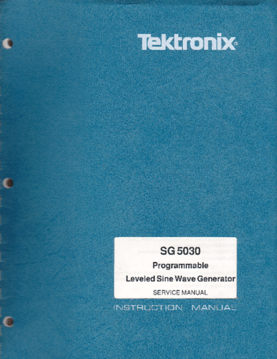 Tektronix SG5030  Tektronix SG5030.pdf