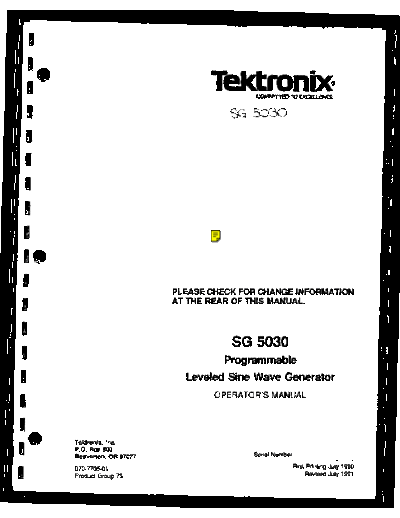 Tektronix SG5030 OM PM 1  Tektronix SG5030_OM_PM_1.pdf