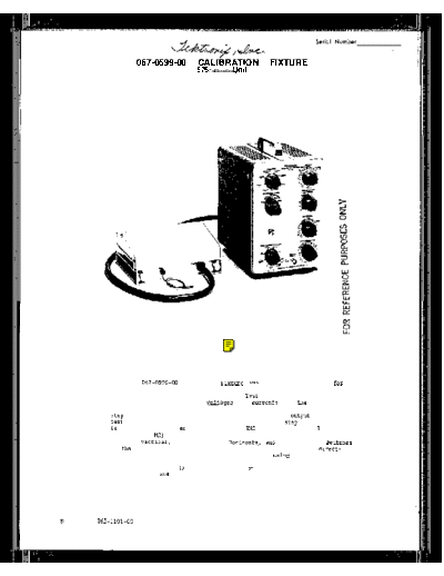 Tektronix TEK 067-0599-00 Operation  Tektronix TEK 067-0599-00 Operation.pdf
