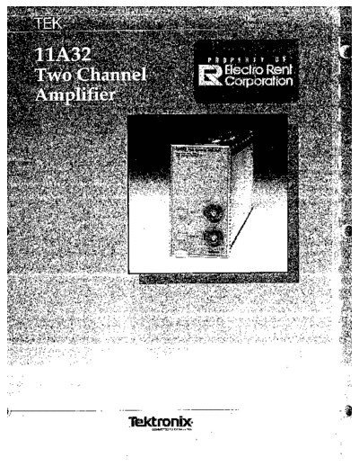 Tektronix TEK 11A32 User Reference  Tektronix TEK 11A32 User Reference.pdf