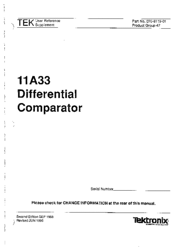 Tektronix TEK 11A33 User  Tektronix TEK 11A33 User.pdf