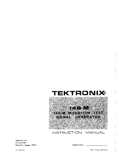 Tektronix TEK 148-M Instruction  Tektronix TEK 148-M Instruction.pdf