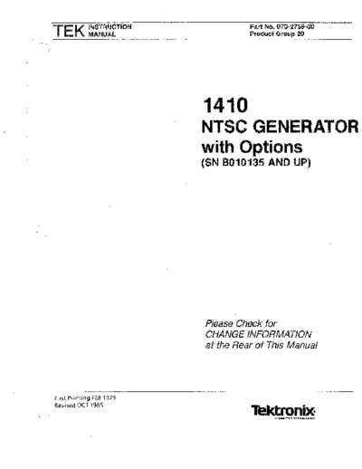 Tektronix TEK 1410 Instruction  Tektronix TEK 1410 Instruction.pdf
