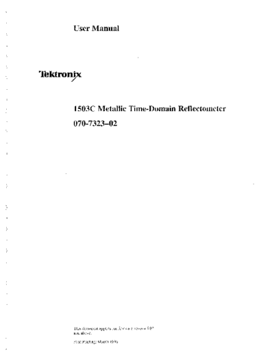 Tektronix TEK 1503C User  Tektronix TEK 1503C User.pdf