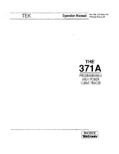 Tektronix TEK 371A Operator  Tektronix TEK 371A Operator.pdf