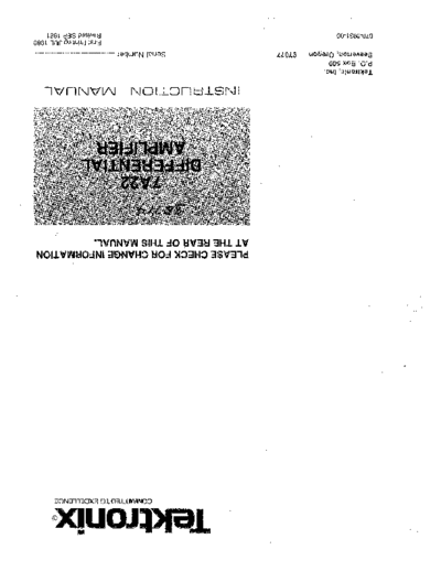 Tektronix TEK 7A22 Instruction  Tektronix TEK 7A22 Instruction.pdf