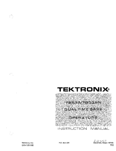 Tektronix TEK 7B53A 252C 7B53AN Instruction  Tektronix TEK 7B53A_252C 7B53AN Instruction.pdf