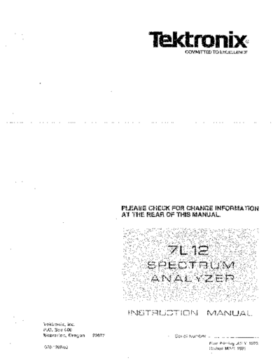 Tektronix TEK 7L12 Operation  Tektronix TEK 7L12 Operation.pdf