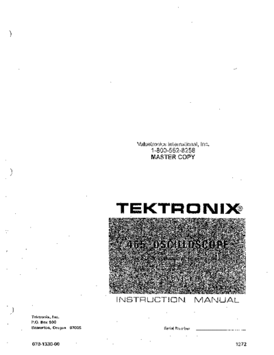 Tektronix TEK 465 Instruction  Tektronix TEK 465 Instruction.pdf
