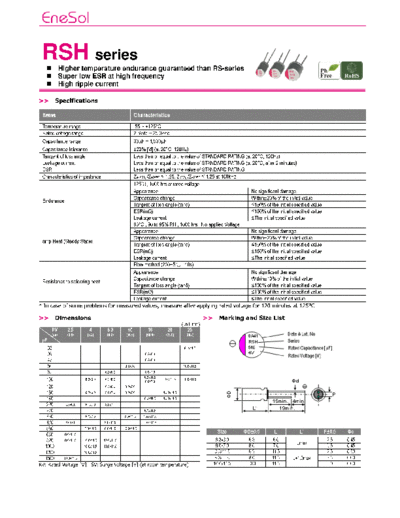 Enesol-Matsuki Matsuki-Enesol [MPCAP-EneCAP] [polymer thru-hole] RSH Series  . Electronic Components Datasheets Passive components capacitors Enesol-Matsuki Matsuki-Enesol [MPCAP-EneCAP] [polymer thru-hole] RSH Series.pdf