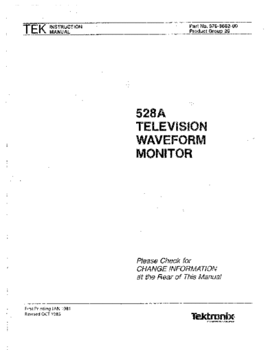 Tektronix TEK 528A Instruction  Tektronix TEK 528A Instruction.pdf