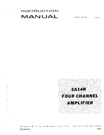 Tektronix TEK 5A14N Operation Only  Tektronix TEK 5A14N Operation Only.pdf