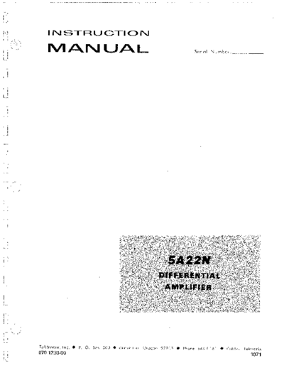 Tektronix TEK 5A22N Instruction  Tektronix TEK 5A22N Instruction.pdf