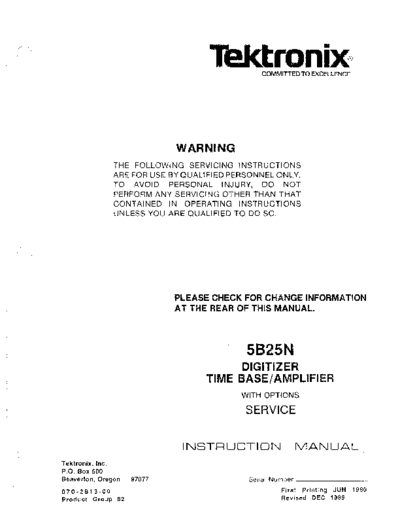 Tektronix TEK 5B25N Instruction  Tektronix TEK 5B25N Instruction.pdf