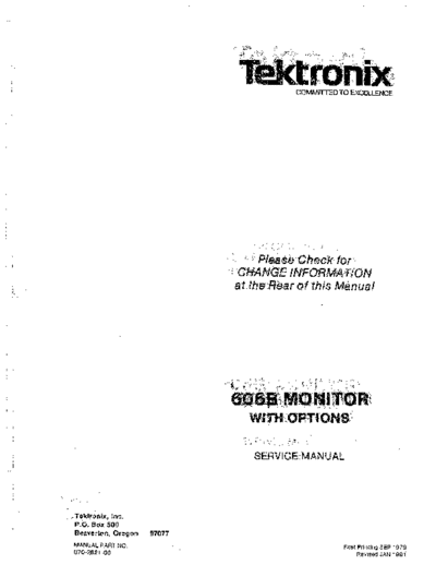 Tektronix TEK 606B W-Opts Service  Tektronix TEK 606B W-Opts Service.pdf