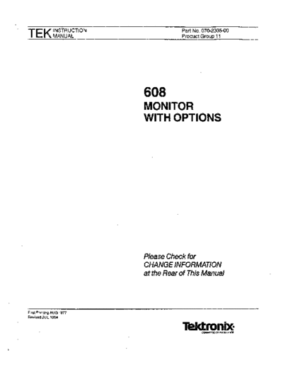 Tektronix TEK 608 Instruction  Tektronix TEK 608 Instruction.pdf
