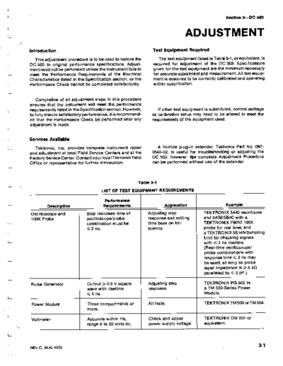 Tektronix dc503 adjustment procedure  Tektronix dc503 adjustment procedure.pdf