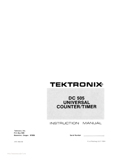 Tektronix dc505  Tektronix dc505.pdf