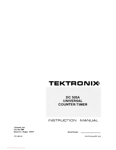 Tektronix dc505a  Tektronix dc505a.pdf