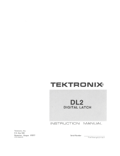 Tektronix dl2  Tektronix dl2.pdf
