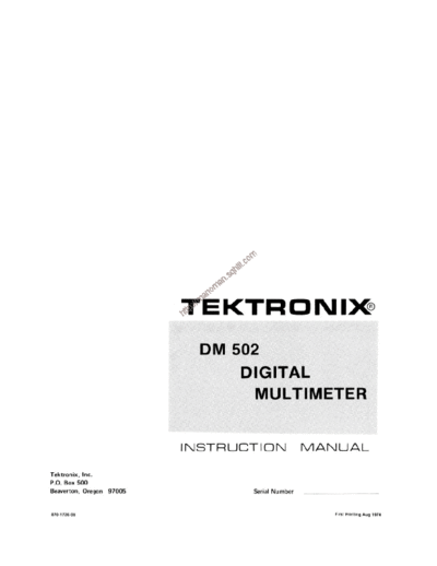 Tektronix dm502    Tektronix dm502  .pdf