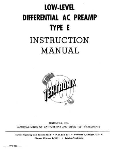 Tektronix e  Tektronix e.pdf