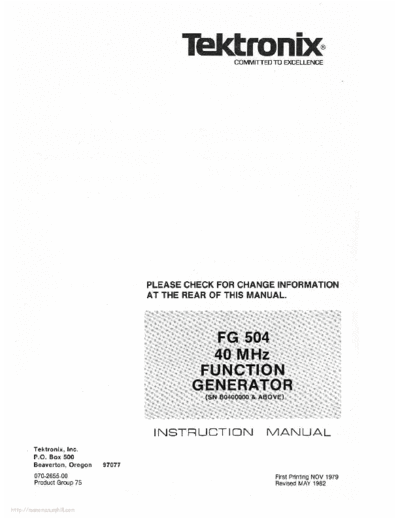 Tektronix fg504  Tektronix fg504.pdf