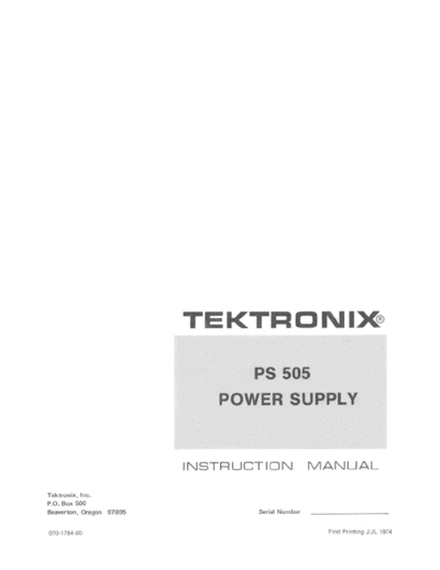 Tektronix ps505  Tektronix ps505.pdf