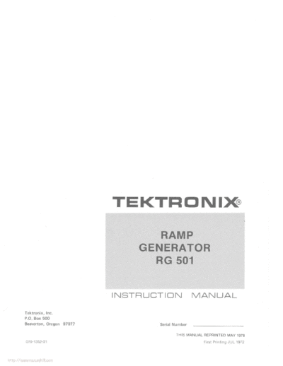 Tektronix rg-501  Tektronix rg-501.pdf