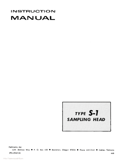 Tektronix s-1  Tektronix s-1.pdf