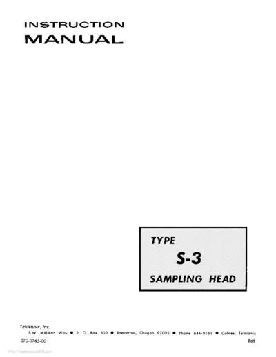 Tektronix s-3  Tektronix s-3.pdf