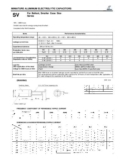 Decon [radial thru-hole] SV Series  . Electronic Components Datasheets Passive components capacitors Decon Decon [radial thru-hole] SV Series.pdf