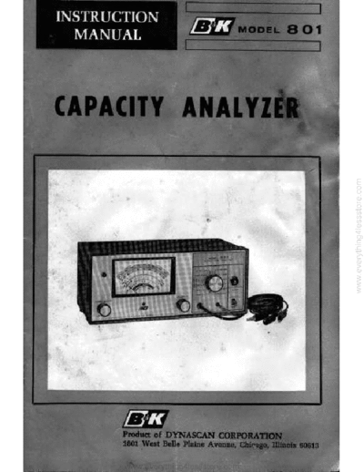 B&K bk 801 capacity analyzer  . Rare and Ancient Equipment B&K bk_801_capacity_analyzer.pdf