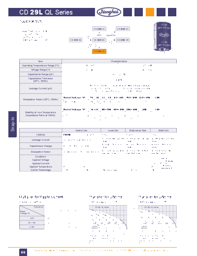 Jianghai [snap-in] QL Series  . Electronic Components Datasheets Passive components capacitors Jianghai Jianghai [snap-in] QL Series.pdf