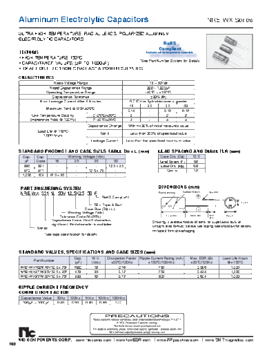 NIC [radial thru-hole] NREWX Series  . Electronic Components Datasheets Passive components capacitors NIC NIC [radial thru-hole] NREWX Series.pdf