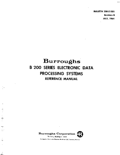 burroughs 200-21001B B200 SeriesRefMan Jul64  burroughs 200-21001B_B200_SeriesRefMan_Jul64.pdf