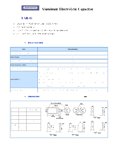 Joemaster [lug-terminal] LAR-11 Series  . Electronic Components Datasheets Passive components capacitors Joemaster Joemaster [lug-terminal] LAR-11 Series.pdf