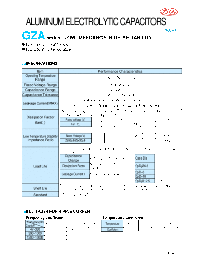 Ltec Ltec [radial] GZA series  . Electronic Components Datasheets Passive components capacitors Ltec Ltec [radial] GZA series.pdf