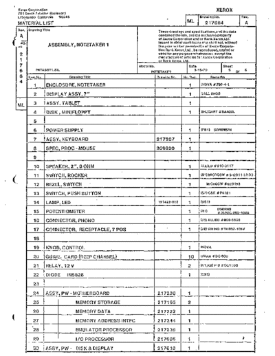 xerox 19790315 Assembly Notetaker1  xerox notetaker schematics 19790315_Assembly_Notetaker1.pdf