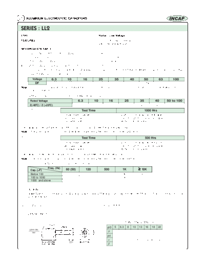 Incap [radial] LL2 Series  . Electronic Components Datasheets Passive components capacitors Incap Incap [radial] LL2 Series.pdf