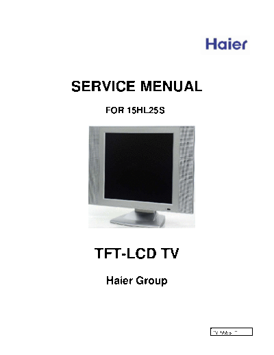 HAIER HAIER+15HL25S  HAIER LCD 15HL25S HAIER+15HL25S.pdf